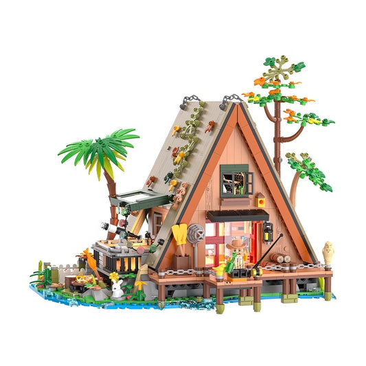 Triangular Cabin Building Blocks with Lights - Mr.Froger Toy Collection