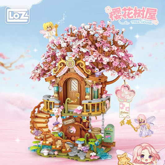 Cherry Blossom Treehouse Mini Building Blocks Set - LOZ Mini Blocks - Mr.Froger Toy Collection